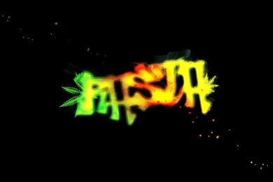 Leaves Smoke Graffiti Sparkles Marijuana Typography Glowing Rasta ...