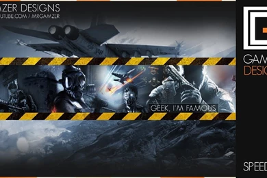 Gaming Youtube Channel Art // Photoshop CS6 Speed Art   YouTube