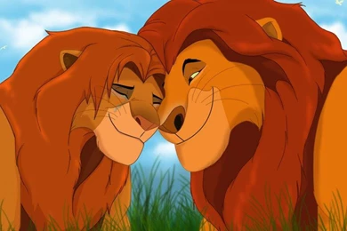 MUFUSA AND SIMBA THE LION KING WALLPAPER   (