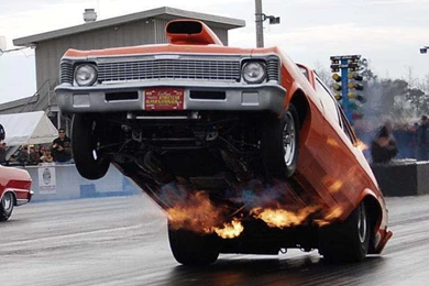 Wheelie Flames Drag Racing