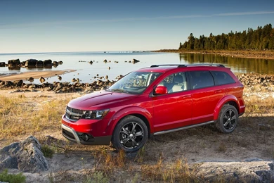 Red Dodge Journey On The Water Side Wallpapers 27171