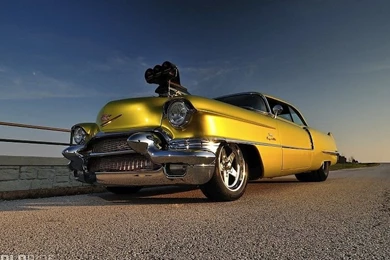 1956 Cadillac Coupe DeVille Hot Rod Rods Drag Race Racing Retro W ...