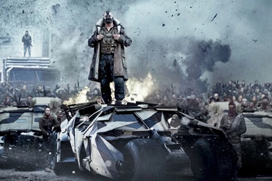 1920x1080 Bane Standing On The Batmobile Wallpapers