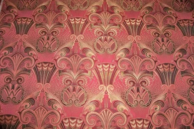 Kravet couture art nouveau deco damask fabric pink gold 3 yard remnant 1.jpg