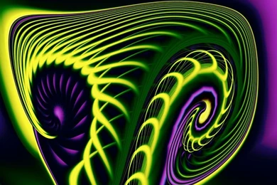 Fractal Art By Vicky, Yellow And Purple Wallpapers