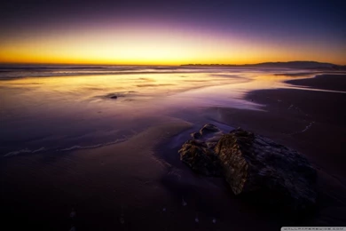 Yellow Purple Sunset HD Desktop Wallpapers : Widescreen : High ...