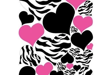 Pictures > Hot Pink Zebra Print Backgrounds With Hearts