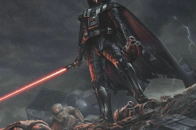 Download Wallpapers 2048x2048 Star Wars, Darth Vader, Art, Rain New ...