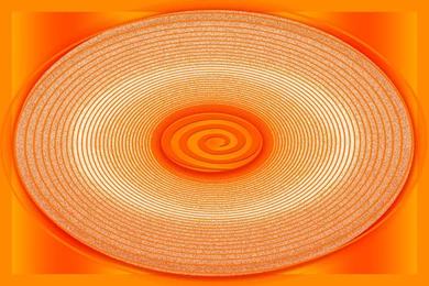 Burnt Orange Oval Twirl