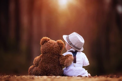 Cute Baby And Teddy Bear Wallpapers   DreamLoveWallpapers