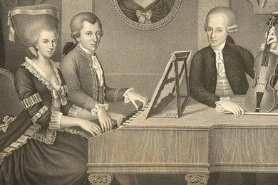 Wolfgang Amadeus Mozart And His Father Leopold Mozart
