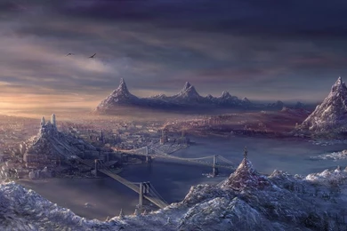 A Rather Unusual Place For A City   Digital Paintings, Scenery ...