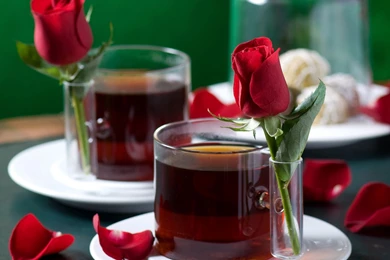 2560x1600 Nice, Roses, Cups, Elegantly, Tea, Romance, Cake, Gentle ...