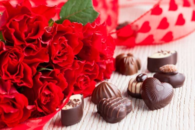 Rose Flowers Love Life Chocolate Presents Wallpapers