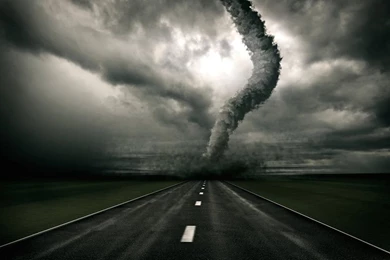 Digital Storm At Road Art Work HD Wallpapers