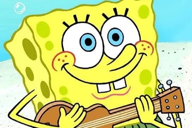 Sponge Bob Square Pants Guitar iPhone 5 Wallpapers (640x1136)