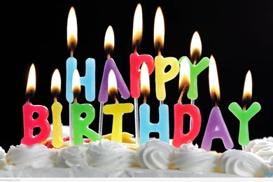 Animated Birthday Cake With Candles   Wallpaper.