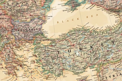 Executive Europe Map Wall Paper English   Wallpapers   XXL Wall Maps