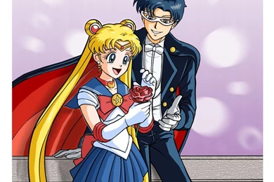 Sailor Moon And Tuxedo Mask Wedding   Wallpaper.