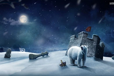 Polar Bears At The Fort Wallpapers   Fantasy Wallpapers