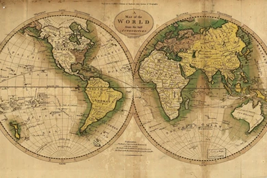 Ancient World Map Wide 4K Wallpapers