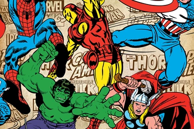 Marvel Comics Superheroes Wallpapers 52cm X 10m From Graham & Brown ...