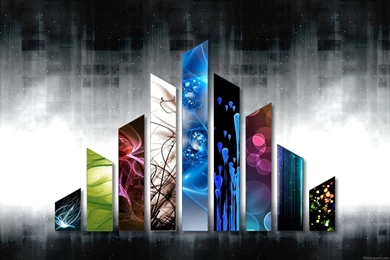 Abstract Collage Pyramide Wallpapers