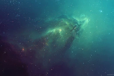 Download 1920x1080 Cyan Space Nebula Wallpapers