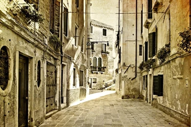 Beautiful Alley Old Town Hd Wallpapers