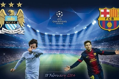 UEFA Champions League Manchester City FC Barcelona Wallpapers Free ...