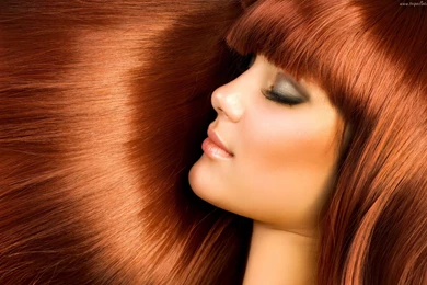 Kobieta, Makijaż, Włosy