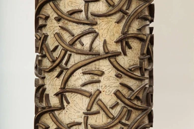 Vintage Wallpapers Roller Lamp, C. 1940 For Sale At 1stdibs