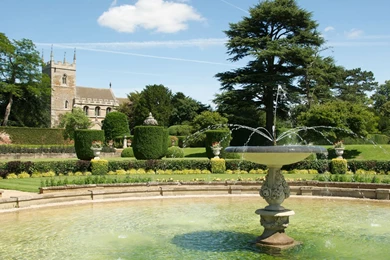 House, Garden, Water, Fountain, Wallpaper, Watery, Country ...