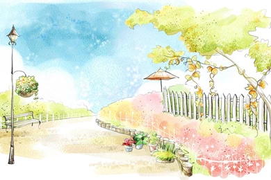 Art Drawing : Romantic Scene Of The Seasons 1920x1200 Wallpapers 39 ...