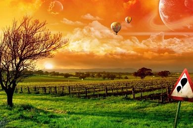 Balloon Trip Art Wallpapers