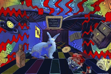 Abstract White Rabbit Acid Trip Drugs