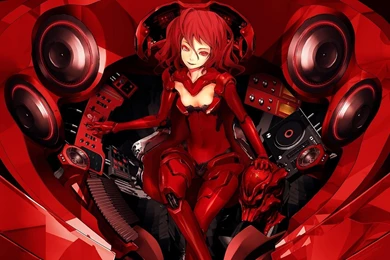 Beatless Sci Fi Cyborg Robot Music Speakers Red Girl Wallpapers ...