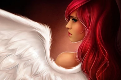 Girl with red hair and angel wings wide wallpaper 1920x1200.jpg