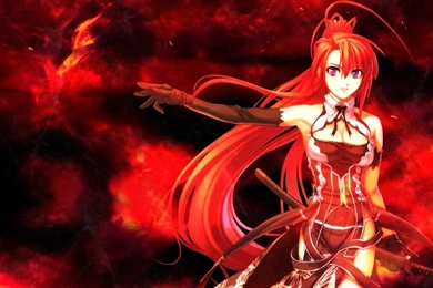 Download Wallpapers 1280x720 Anime, Girl, Red, Hair, Sword ...