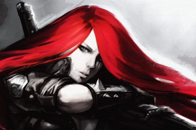 Katarina league of legends hd wallpaper image girl red hair.jpg
