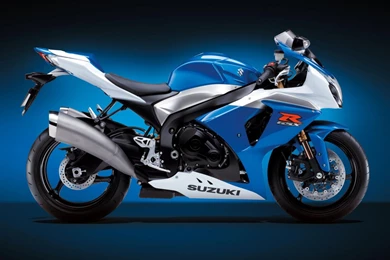 Blue Suzuki GSX R Motorcycle HD Widescreen Desktop Wallpapers