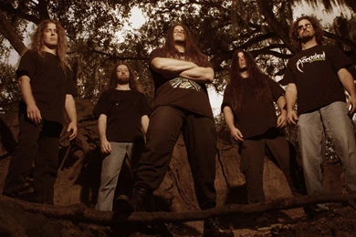 Download Wallpapers 1920x1080 Cannibal Corpse, Trees, T shirts, Sky ...