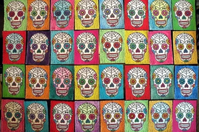 SUGAR SKULL COLLAGES WALLPAPER   (