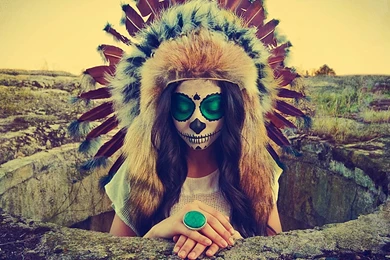 Women Roses Sugar Skull » WallDevil   Best Free HD Desktop And ...