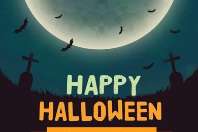 Happy Halloween Backgrounds With A Big Moon Vector