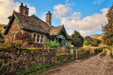 PRETTY COTTAGE WALLPAPER   (