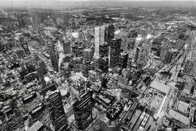 Aerial Photography, Toronto, Black And White HD Desktop Wallpapers ...