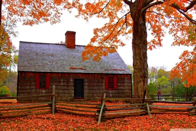 Autumn Cottage HD Desktop Wallpapers : High Definition : Fullscreen ...