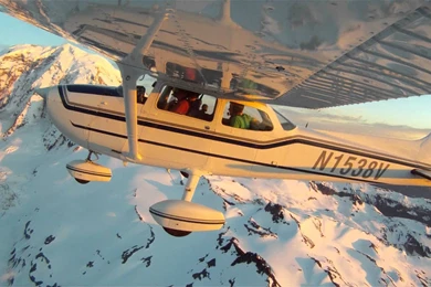 Flying Around Mt. Rainier At Sunset   Cessna 172   YouTube