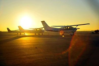 Cessna 172 Beatiful Sunset